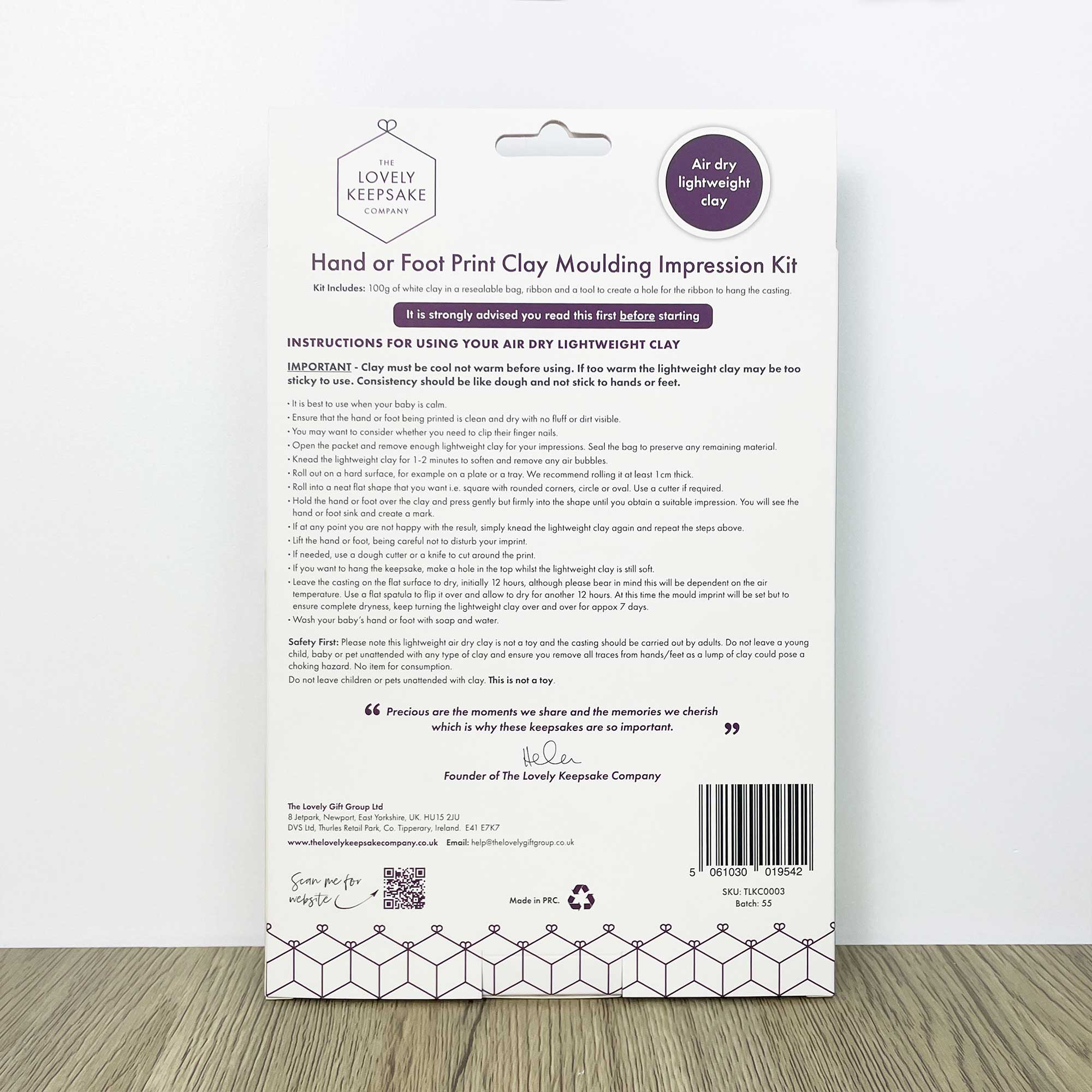 The Lovely Keepsake Company Baby Hand or Foot Print Clay Moulding Kit - Baby&More