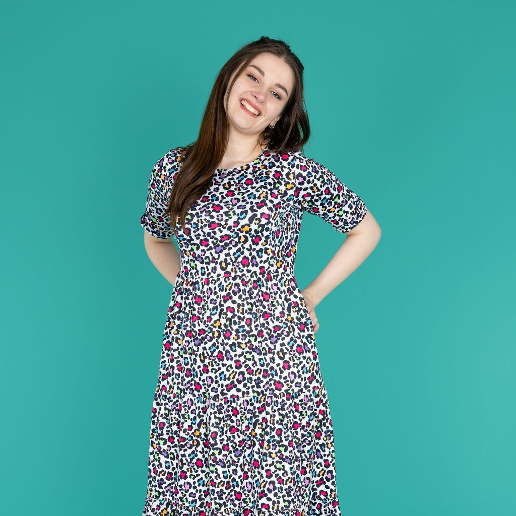 The Midi Breastfeeding Dress - Rainbow Leopard - Baby&More