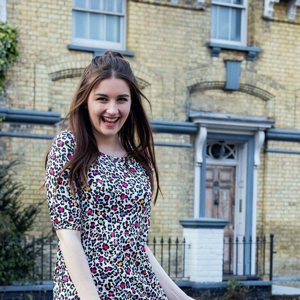 The Midi Breastfeeding Dress - Rainbow Leopard - Baby&More