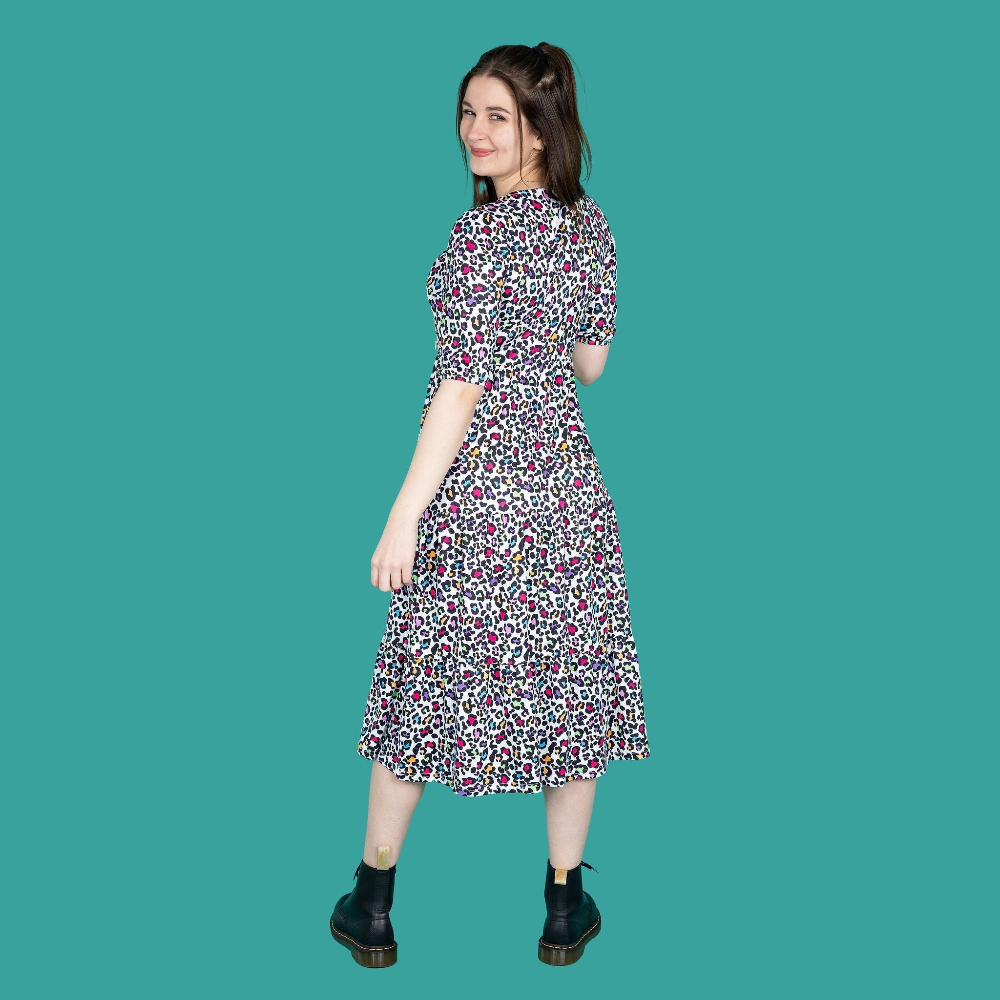 The Midi Breastfeeding Dress - Rainbow Leopard - Baby&More