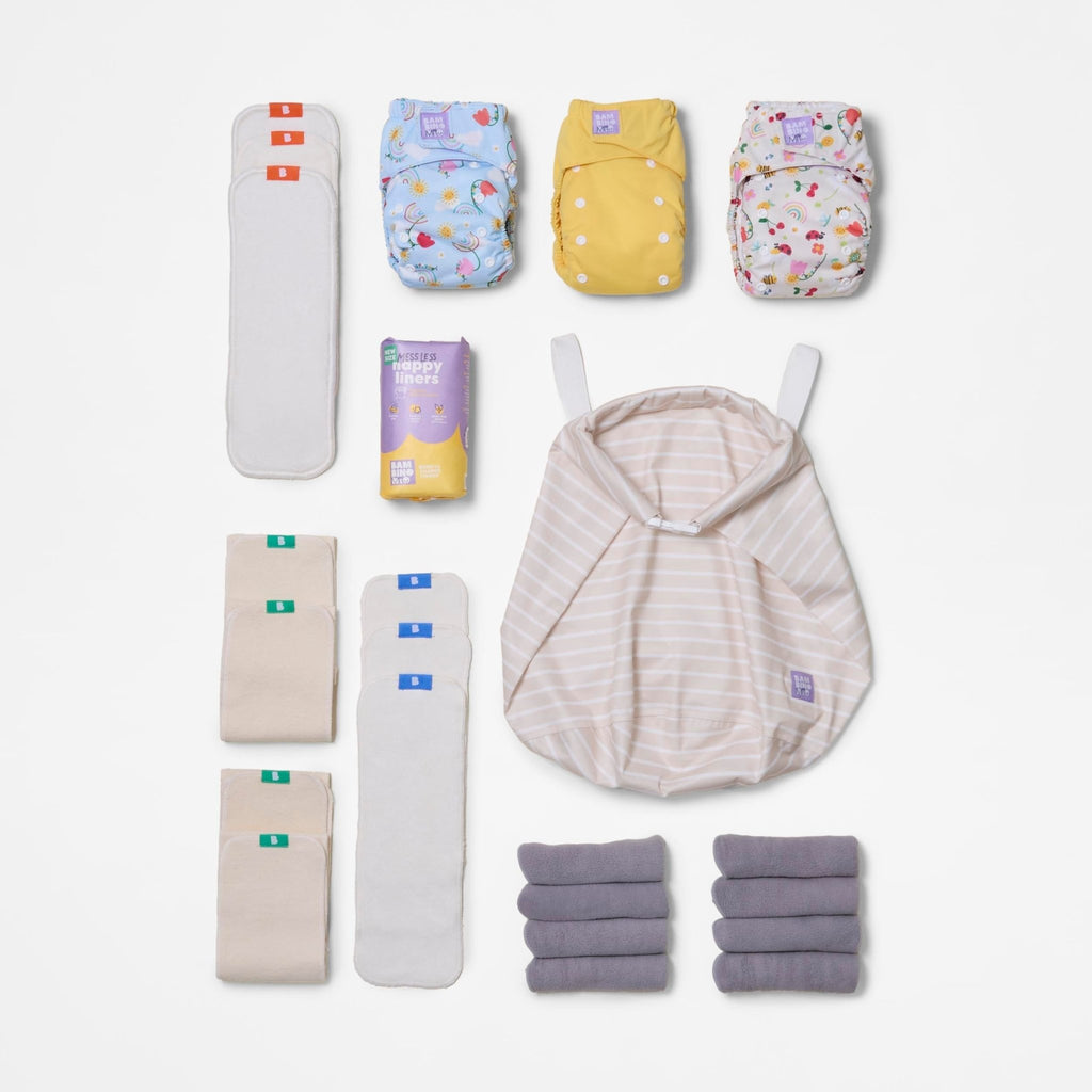 The Nighttime Reusable Nappy Bundle - Garden Party - Baby&More