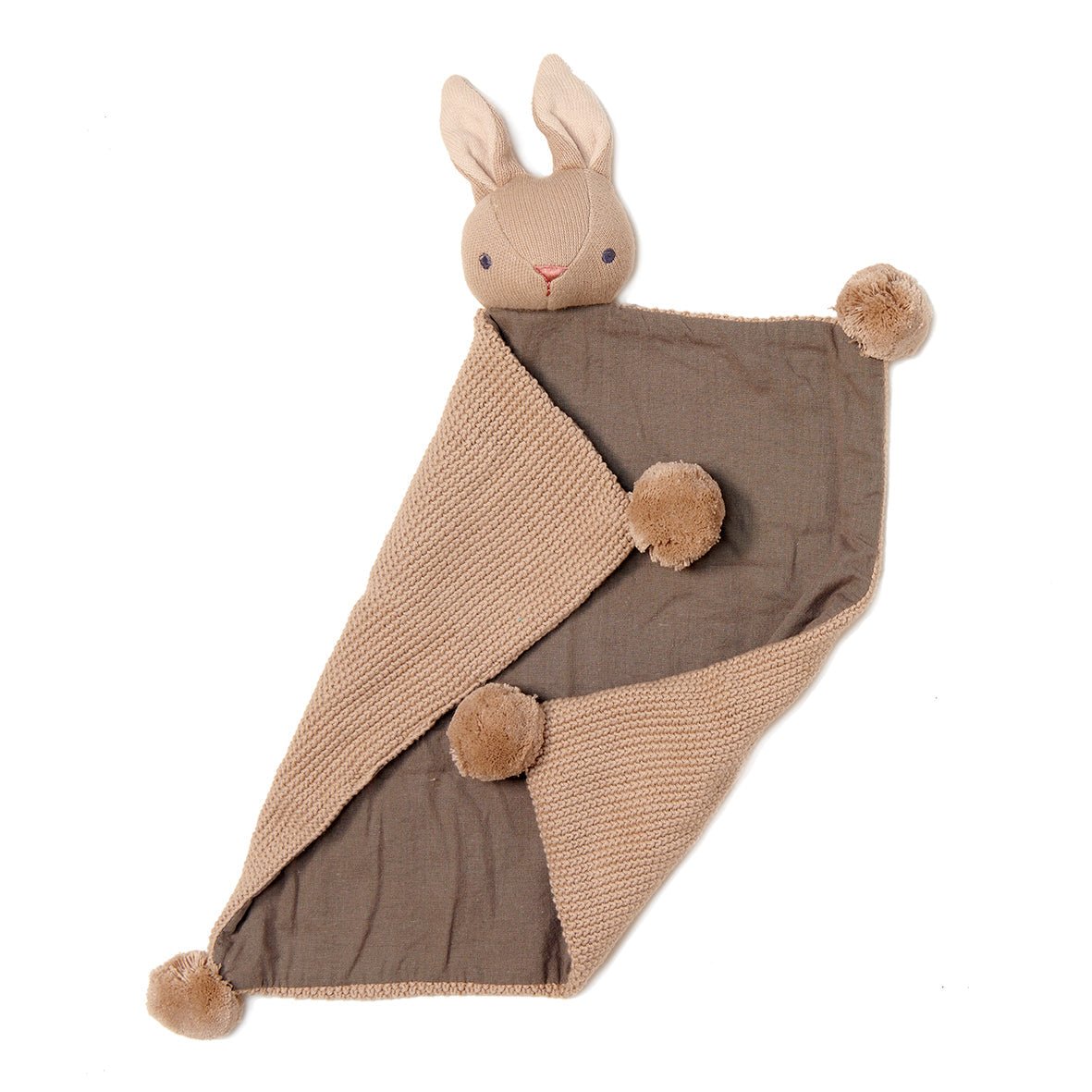 ThreadBear Design Baby Threads Taupe Bunny Comforter - Baby&More