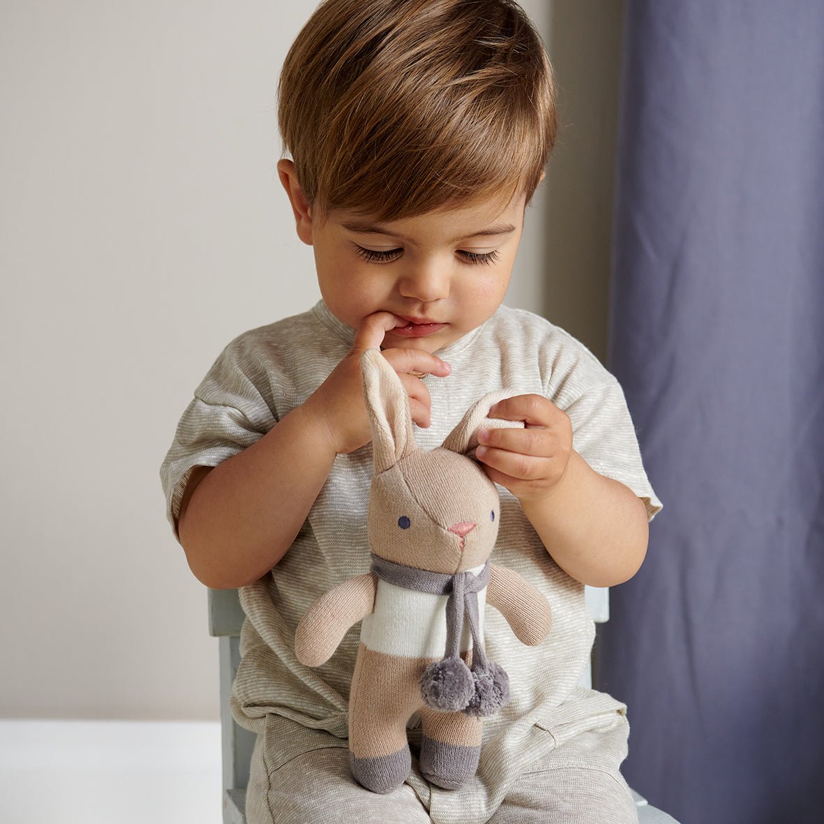 ThreadBear Design Baby Threads Taupe Bunny Gift Set - Baby&More