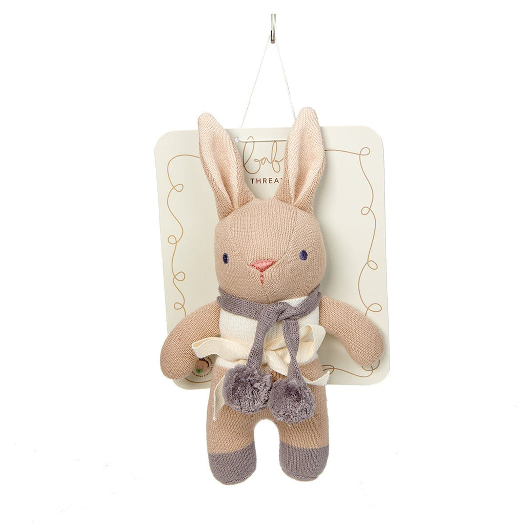 ThreadBear Design Baby Threads Taupe Bunny Rattle - Baby&More