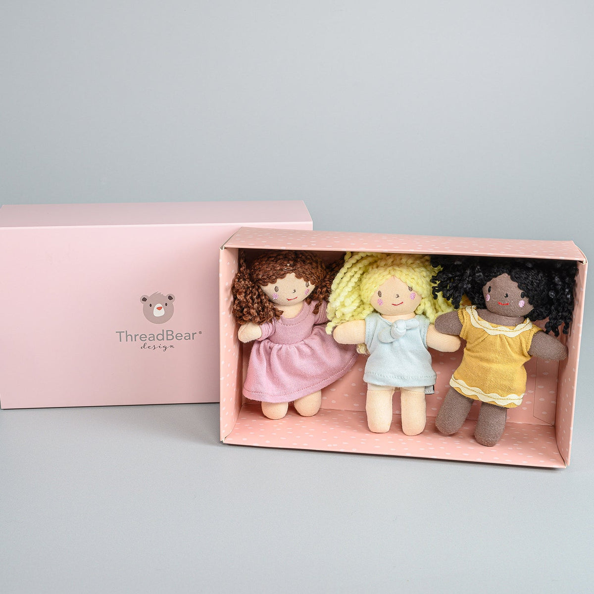 ThreadBear Design Mini Dolls Gift Set of 3 + Gift Box - Baby&More