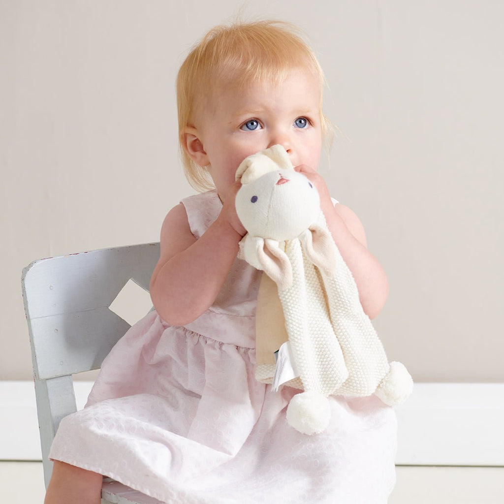 ThreadBear Design Organic Baby Comforter, Rattle & Doll Gift Set in Cream + Gift Box - Baby&More