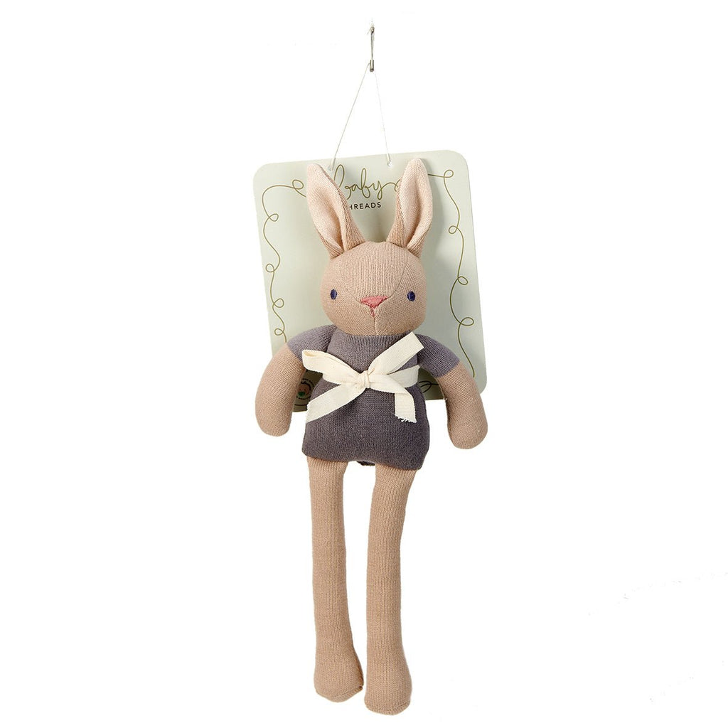 ThreadBear Design Organic Baby Comforter, Rattle & Doll Set in Taupe + Gift Box - Baby&More