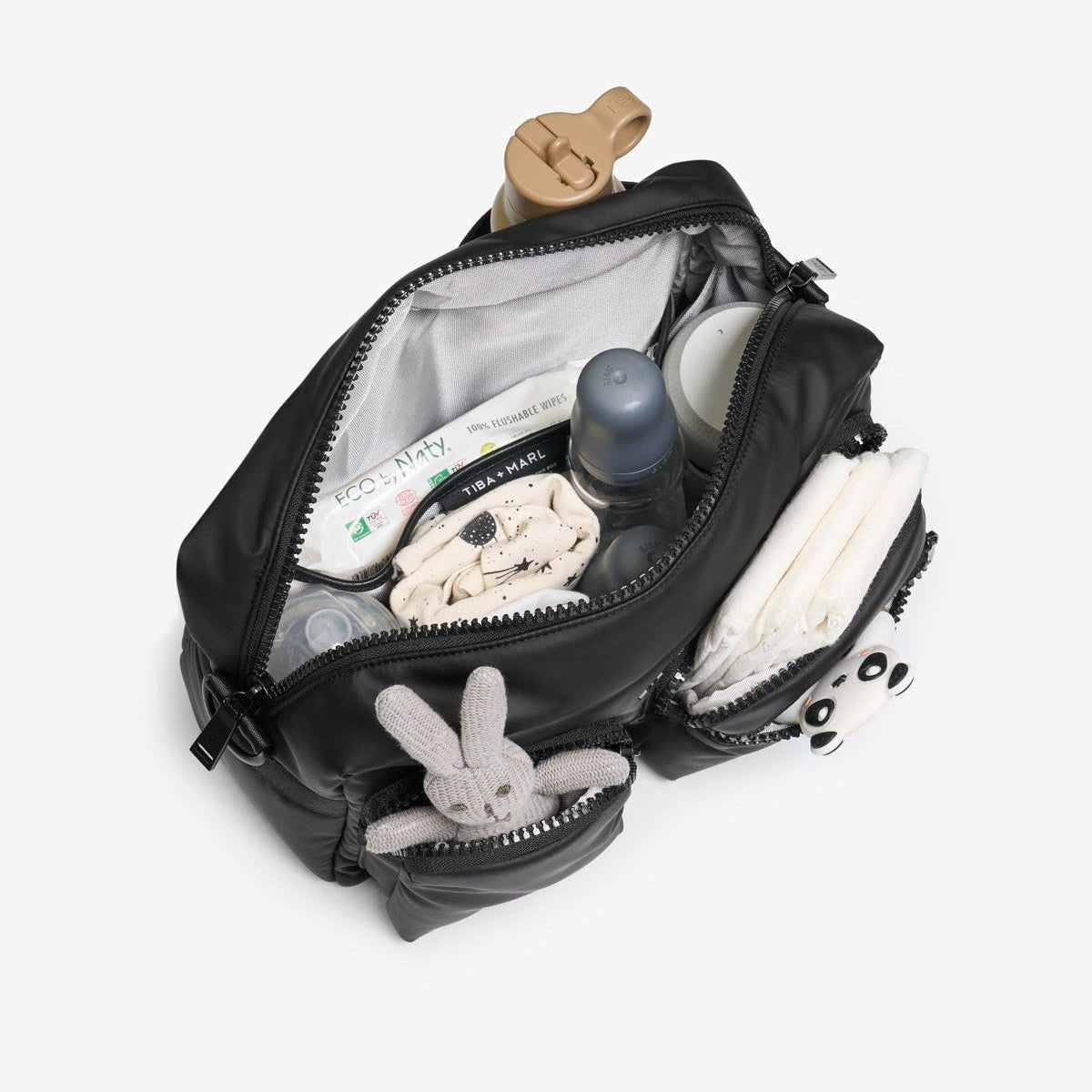 Tiba+Marl Axel Buggy/Pushchair Organiser / Changing Bag - Matte Black - Baby&More