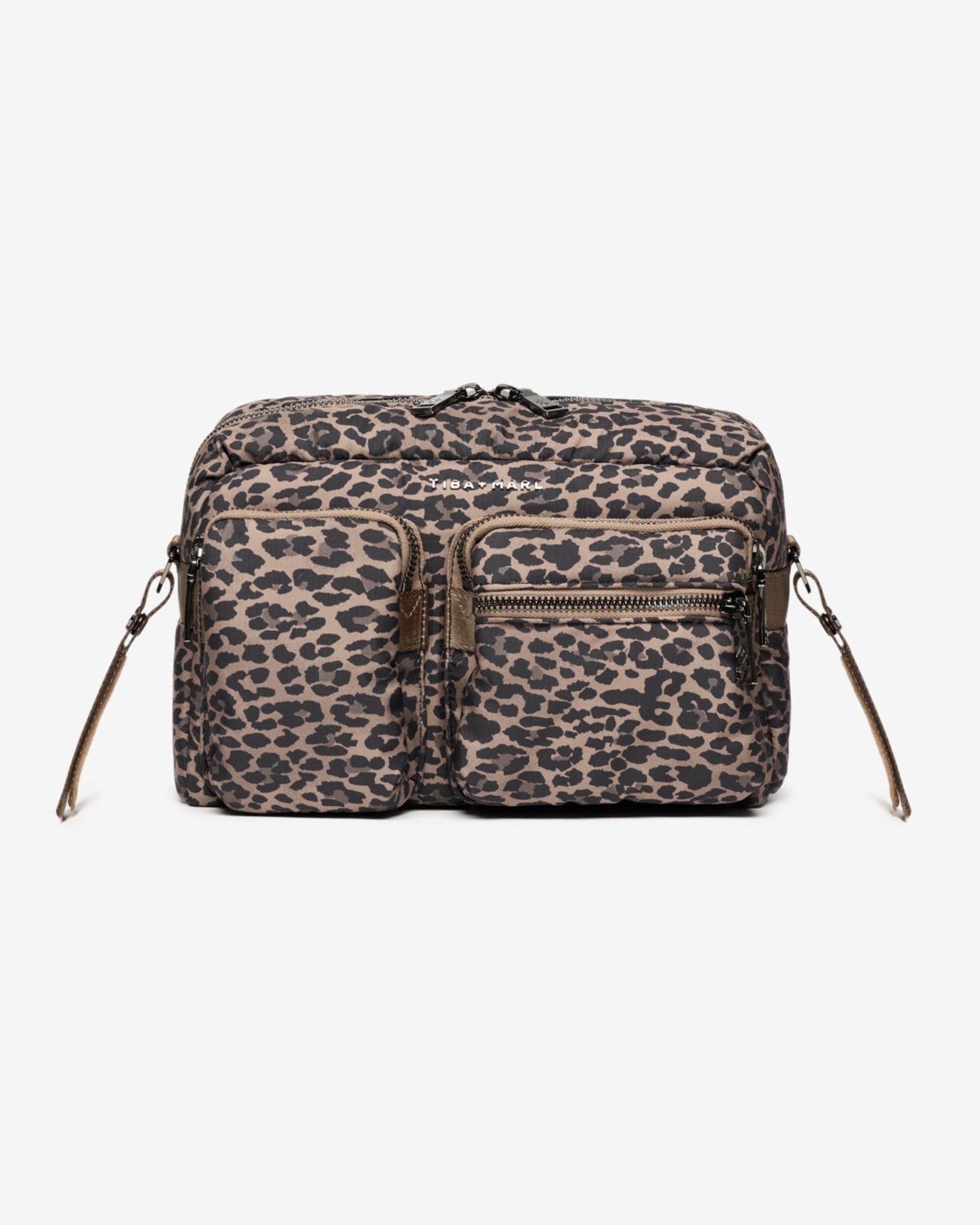 Tiba+Marl Axel Pushchair/Buggy Organiser / Changing Bag - Brown Tonal Leopard - Baby&More