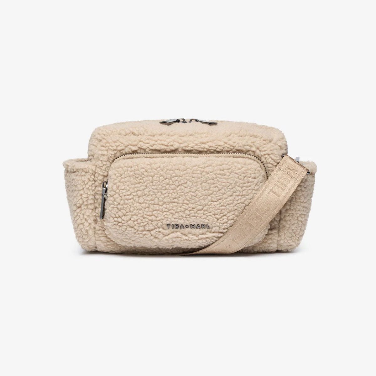 Tiba+Marl Inka Buggy/Pushchair Organiser - Beige Borg Fleece - Baby&More