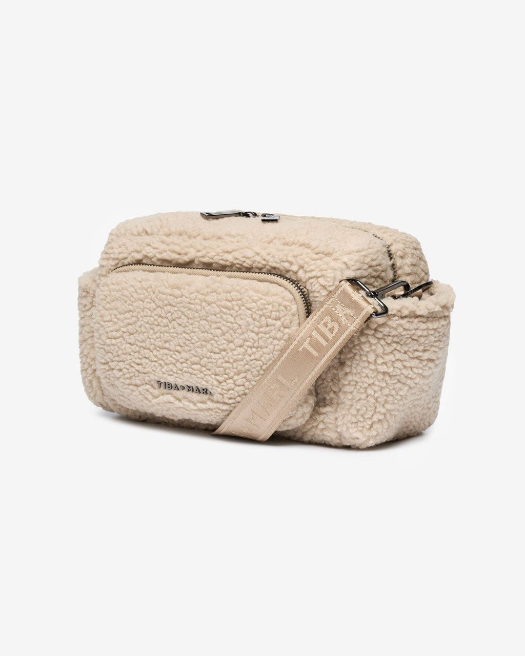 Tiba+Marl Inka Buggy/Pushchair Organiser - Beige Borg Fleece - Baby&More