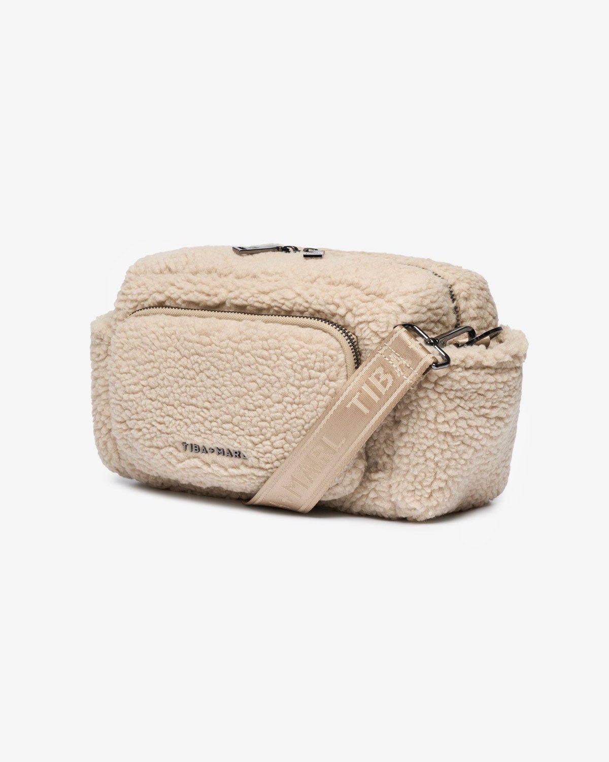 Tiba+Marl Inka Buggy/Pushchair Organiser - Beige Borg Fleece - Baby&More