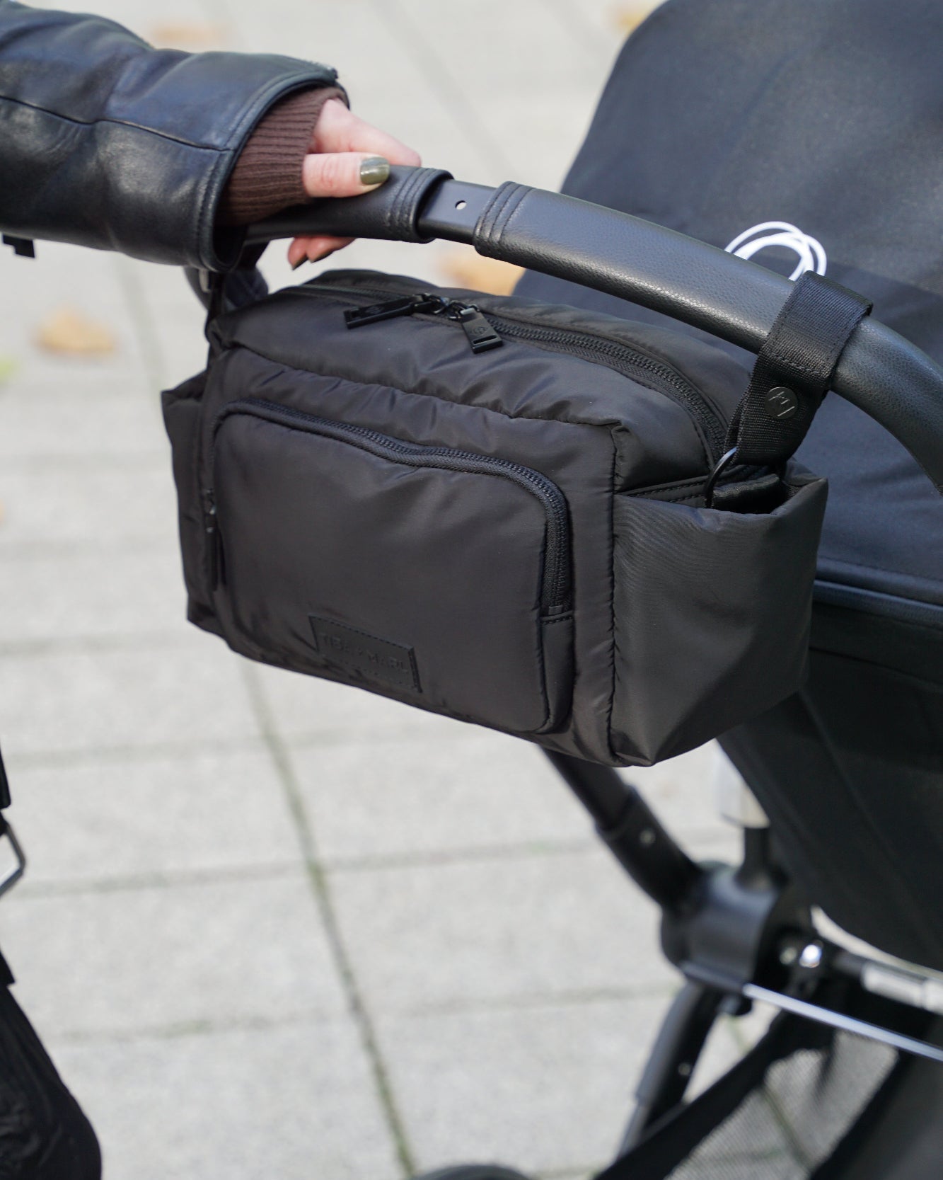 Tiba+Marl Inka Buggy/Pushchair Organiser - Black Woven - Baby&More