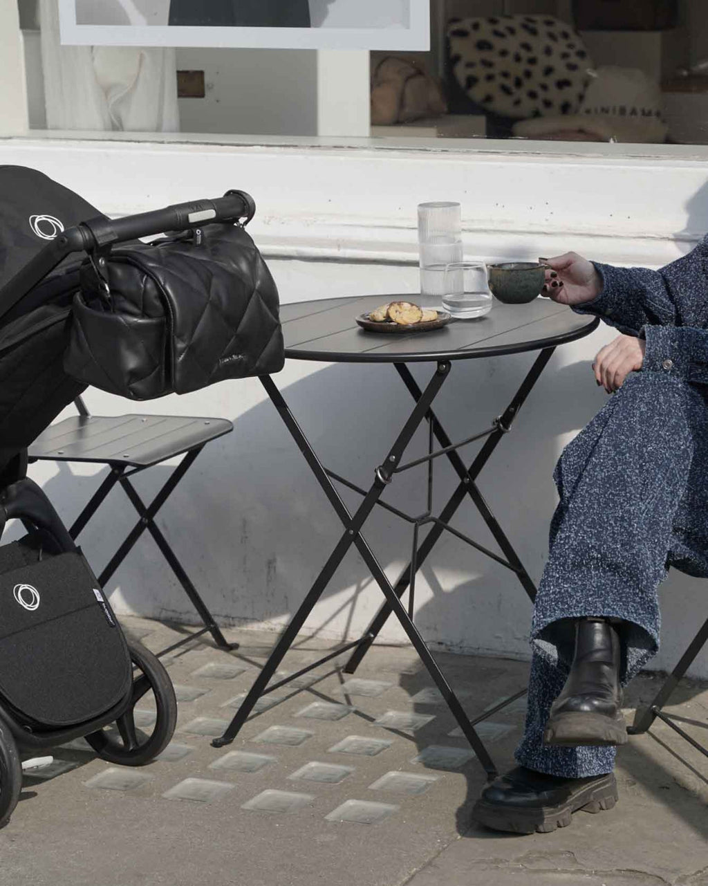 Tiba+Marl Nova Eco Compact Changing Bag - Black Quilted Faux Leather - Baby&More