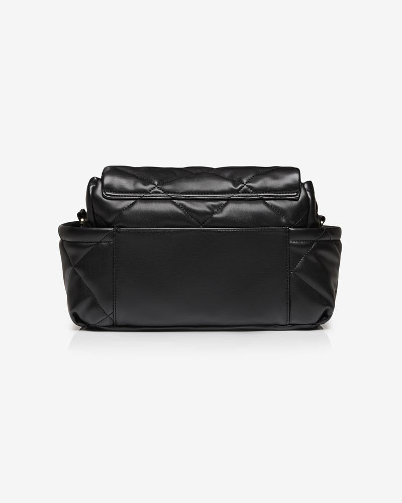 Tiba+Marl Nova Eco Compact Changing Bag - Black Quilted Faux Leather - Baby&More
