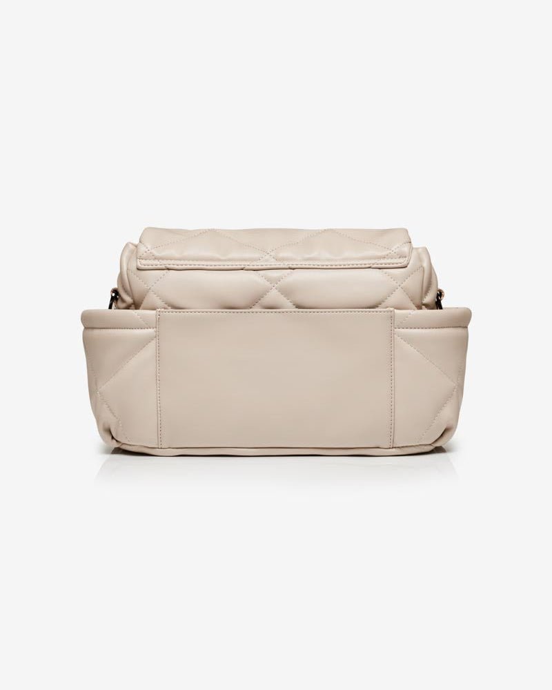 Tiba+Marl Nova Eco Compact Changing Bag - Oyster Quilted Faux Leather - Baby&More