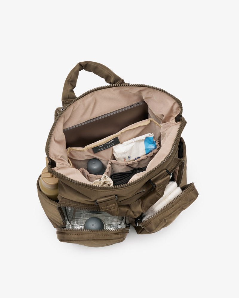 Tiba+Marl Ozzy Changing Tote / Backpack 2.0 - Chocolate - Baby&More