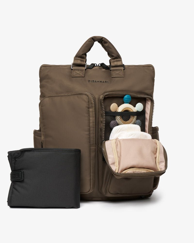Tiba+Marl Ozzy Changing Tote / Backpack 2.0 - Chocolate - Baby&More