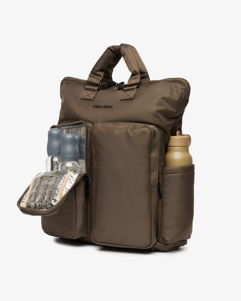 Tiba+Marl Ozzy Changing Tote / Backpack 2.0 - Chocolate - Baby&More