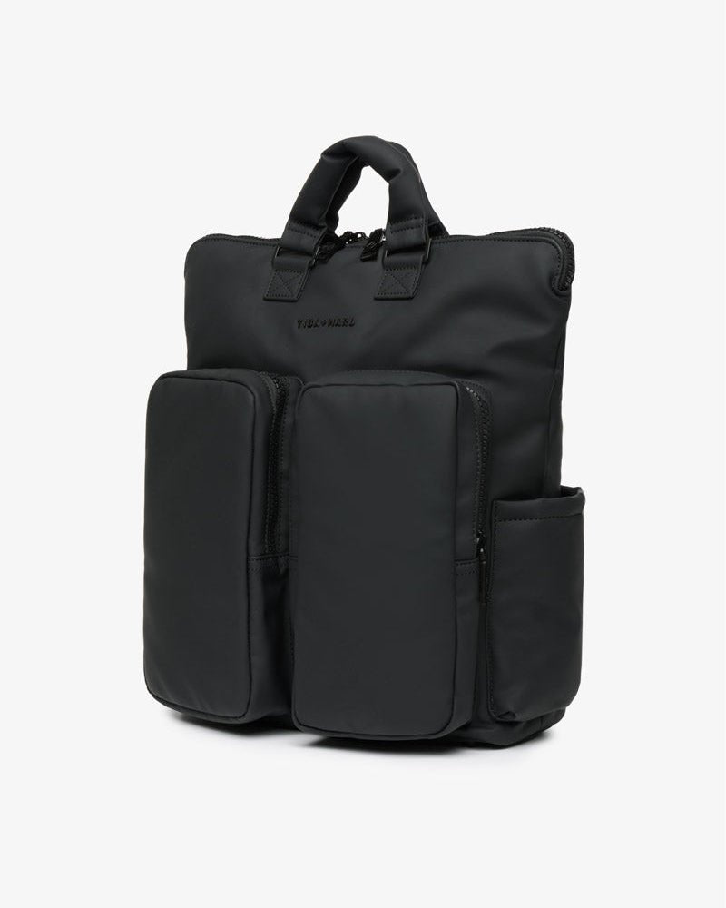 Tiba+Marl Ozzy Changing Tote / Backpack 2.0 - Matte Black - Baby&More