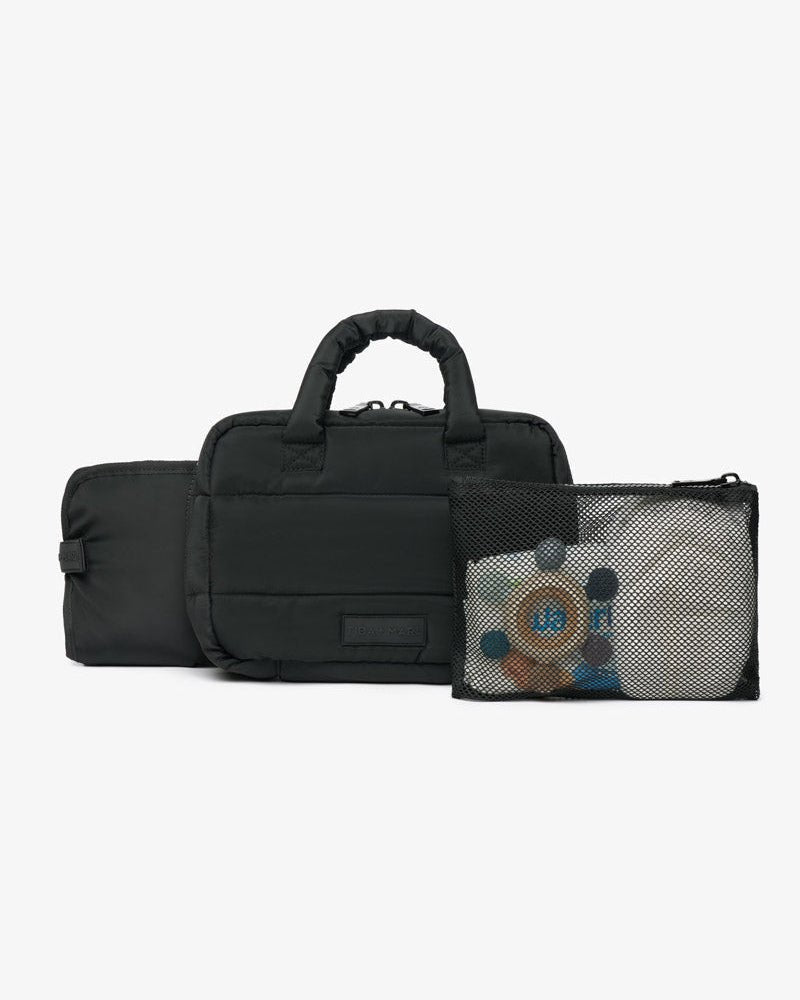 Tiba+Marl Puffy Changing Grab Bag - Black - Baby&More