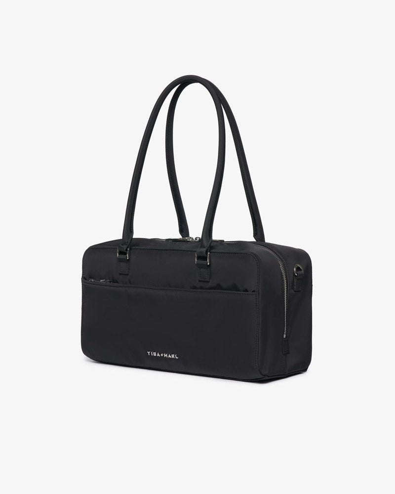 Tiba+Marl Riley Compact East - West Changing Bag - Black Woven - Baby&More