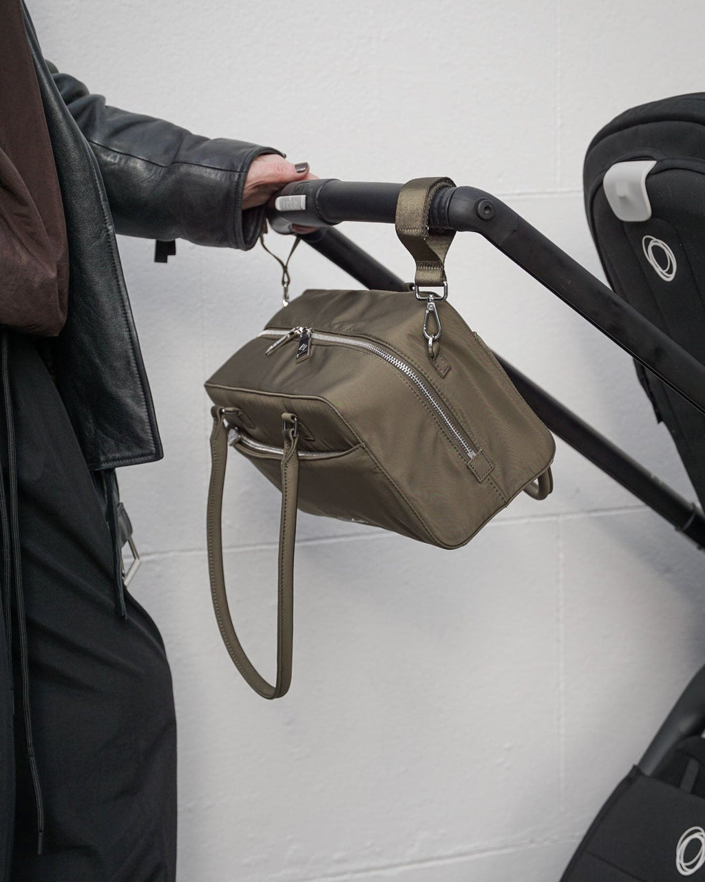 Tiba+Marl Riley Compact East - West Changing Bag - Olive Woven - Baby&More