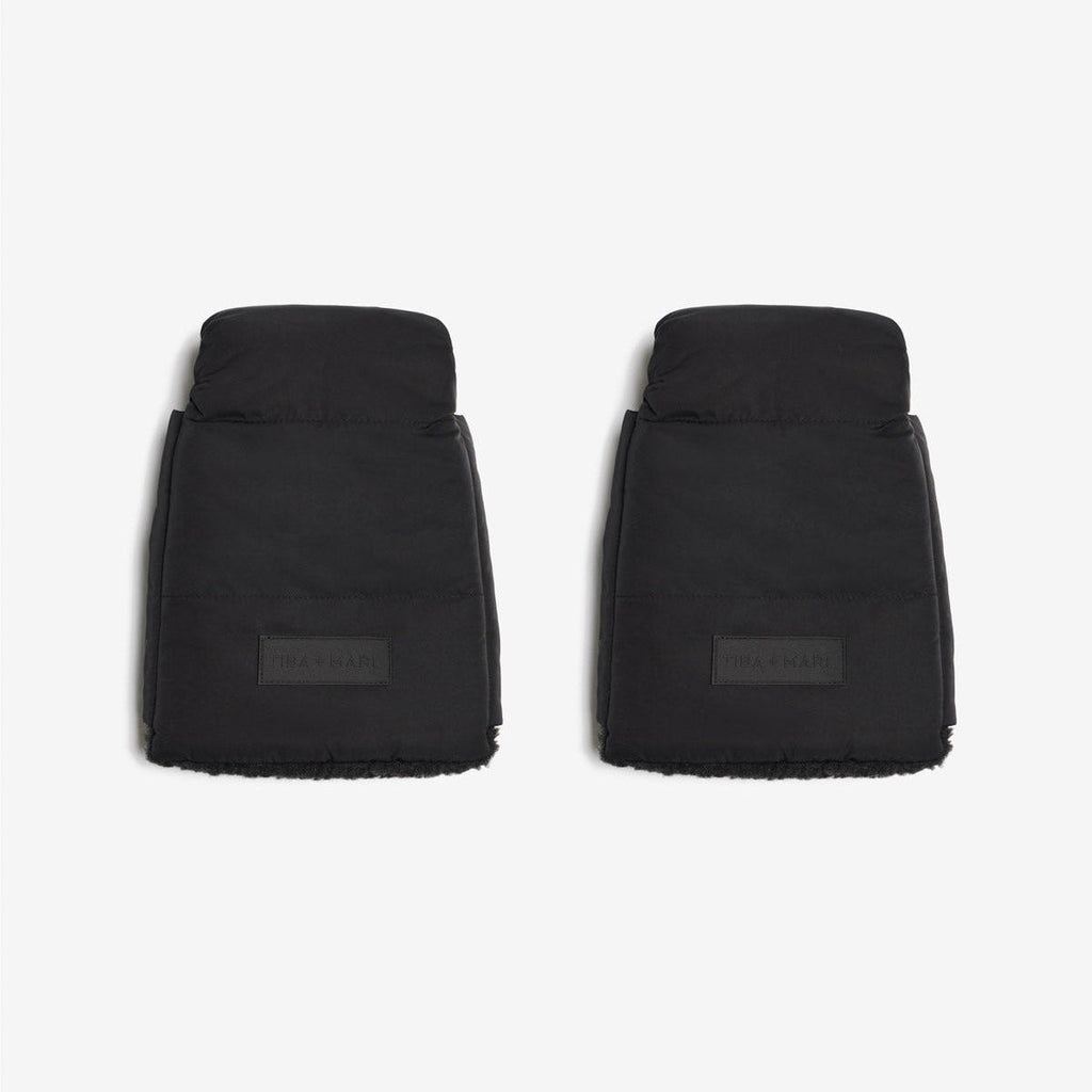 Tiba+Marl Universal Buggy/Pushchair Handmitts - Black Quilted - Baby&More