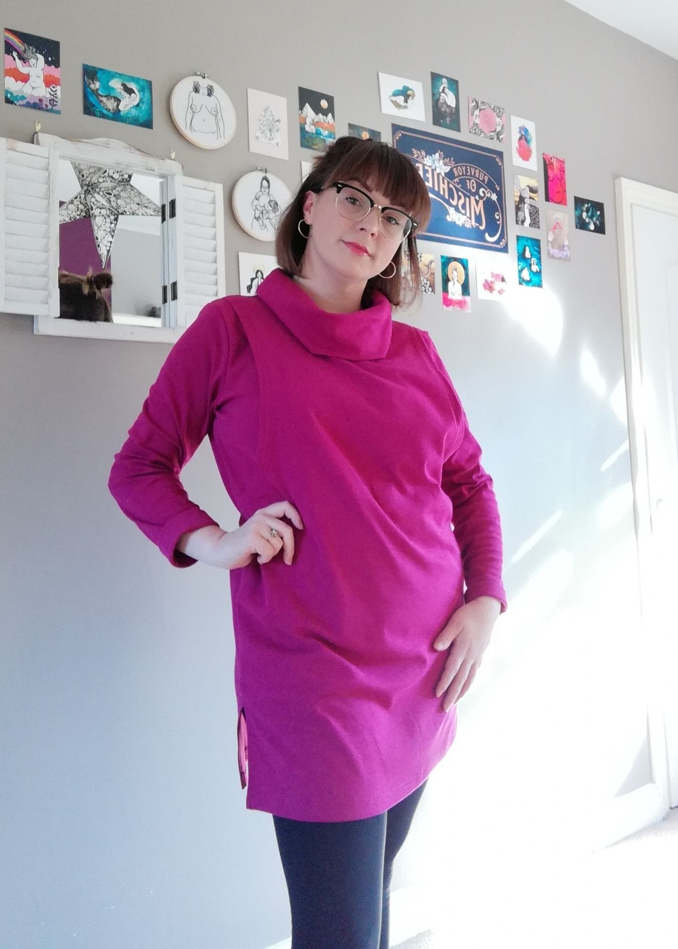 Tina Breastfeeding Tunic - Cerise - Baby&More