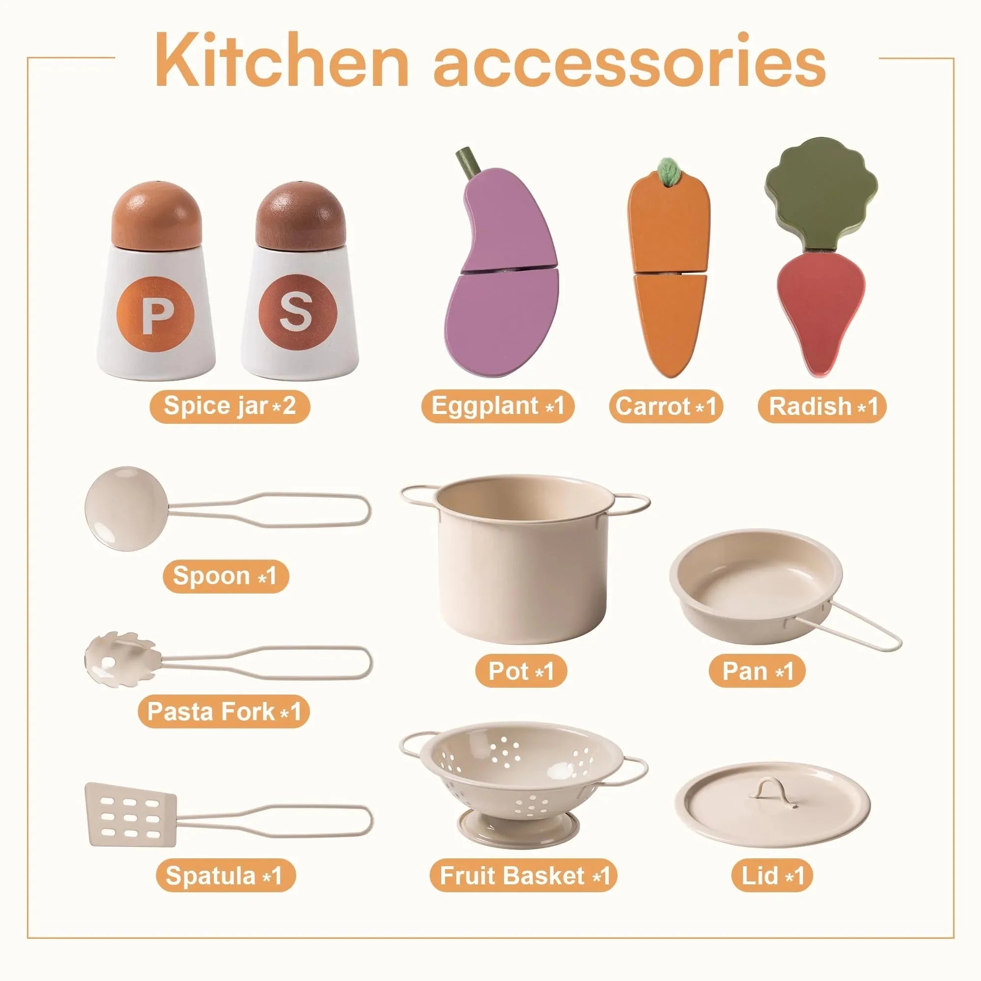 Tiny Chef - Premium Wooden Play Kitchen - Baby&More