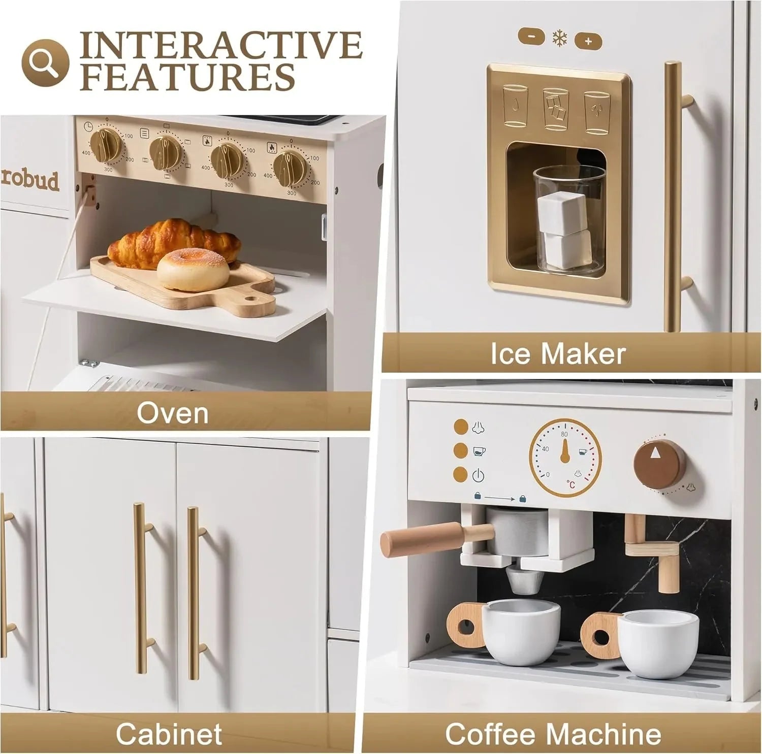 Tiny Chef XL Wooden Play Kitchen - Baby&More