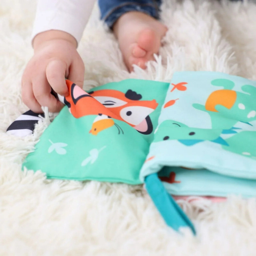 Tiny Talents Sensory Animal Tails Cloth Book - Baby&More