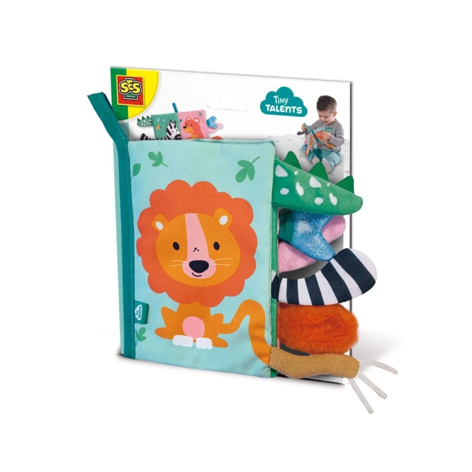 Tiny Talents Sensory Animal Tails Cloth Book - Baby&More