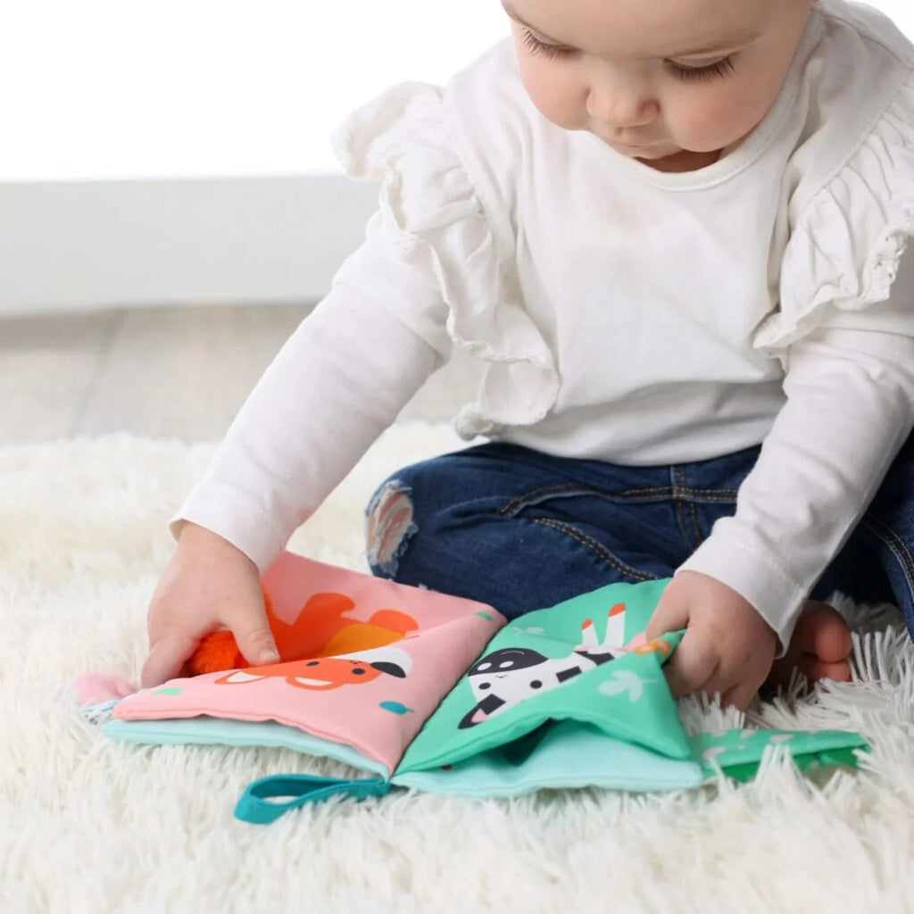 Tiny Talents Sensory Animal Tails Cloth Book - Baby&More