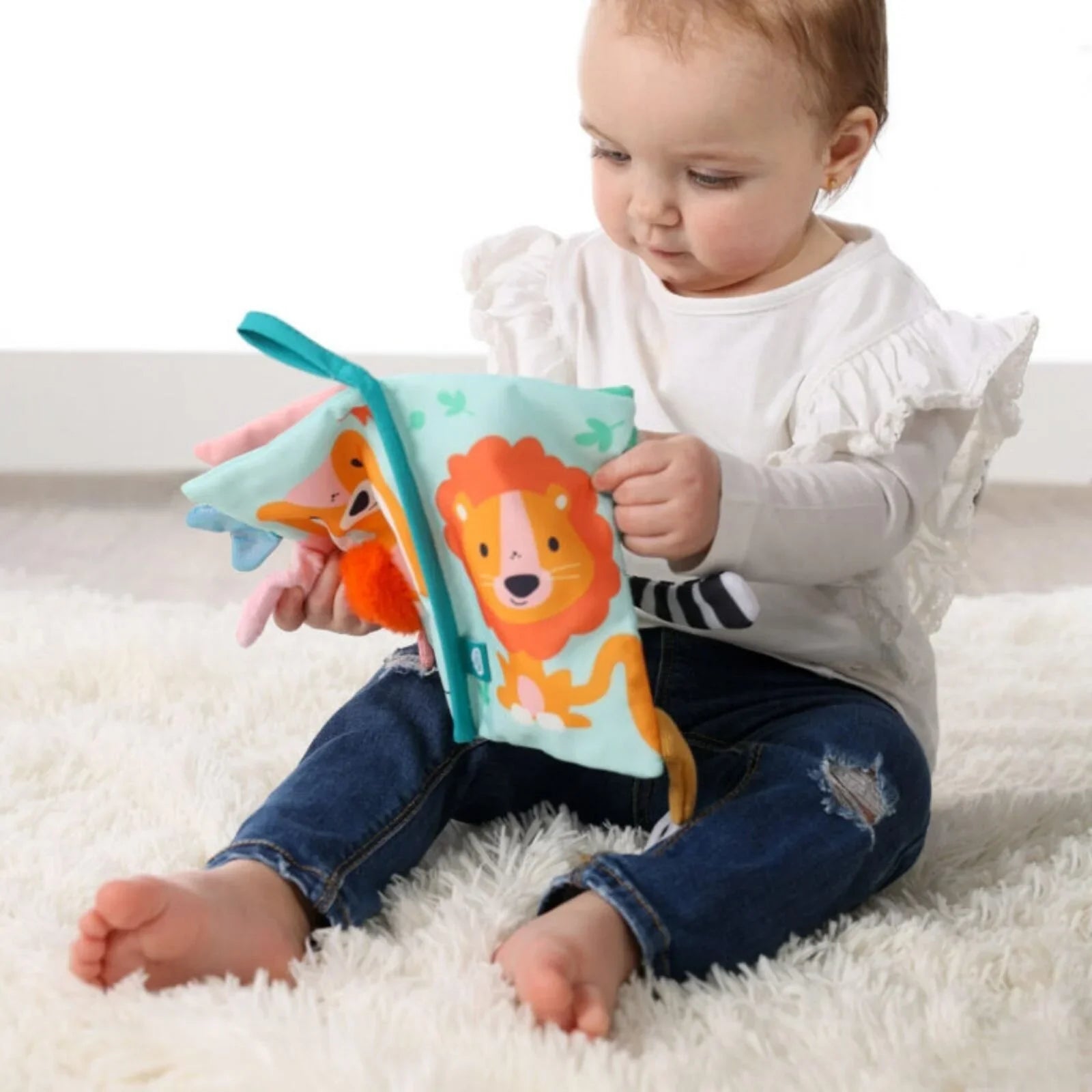Tiny Talents Sensory Animal Tails Cloth Book - Baby&More