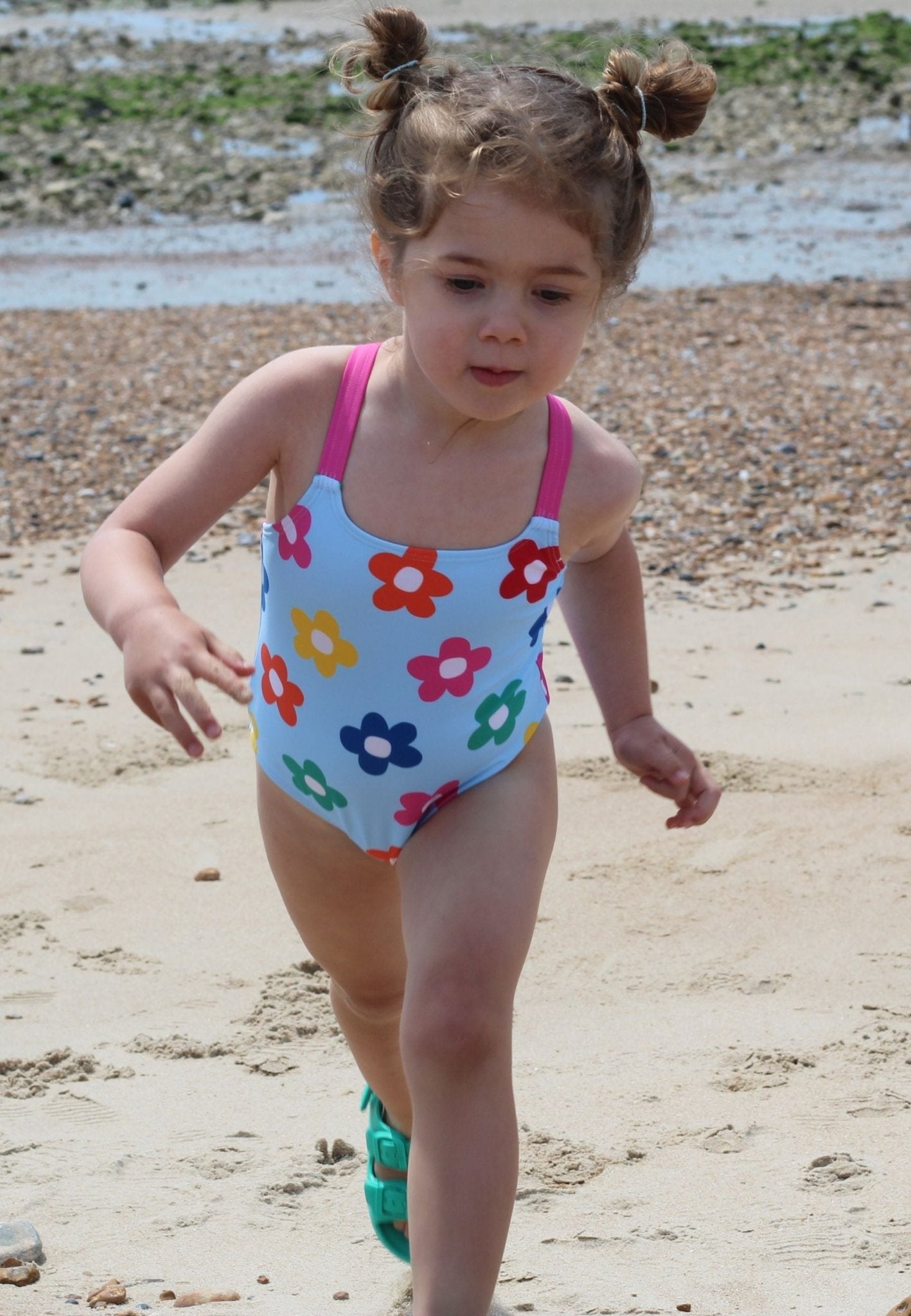 Toby Tiger Kids' Swimsuit - Rainbow Bloom Print - Baby&More