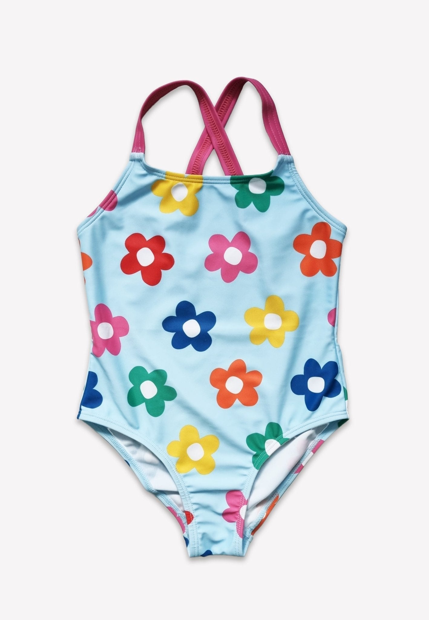 Toby Tiger Kids' Swimsuit - Rainbow Bloom Print - Baby&More