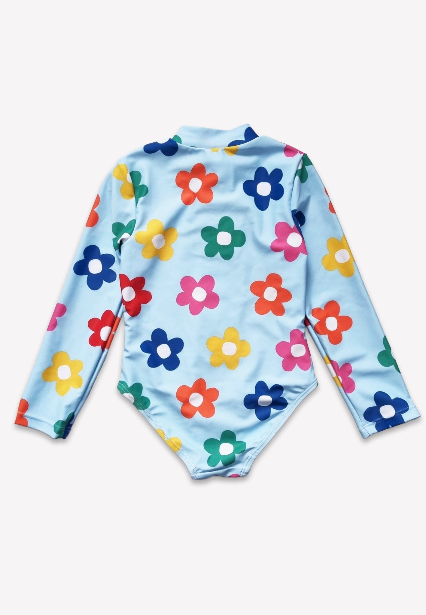 Toby Tiger Long - Sleeved Kids' Swimsuit - Rainbow Bloom Print - Baby&More
