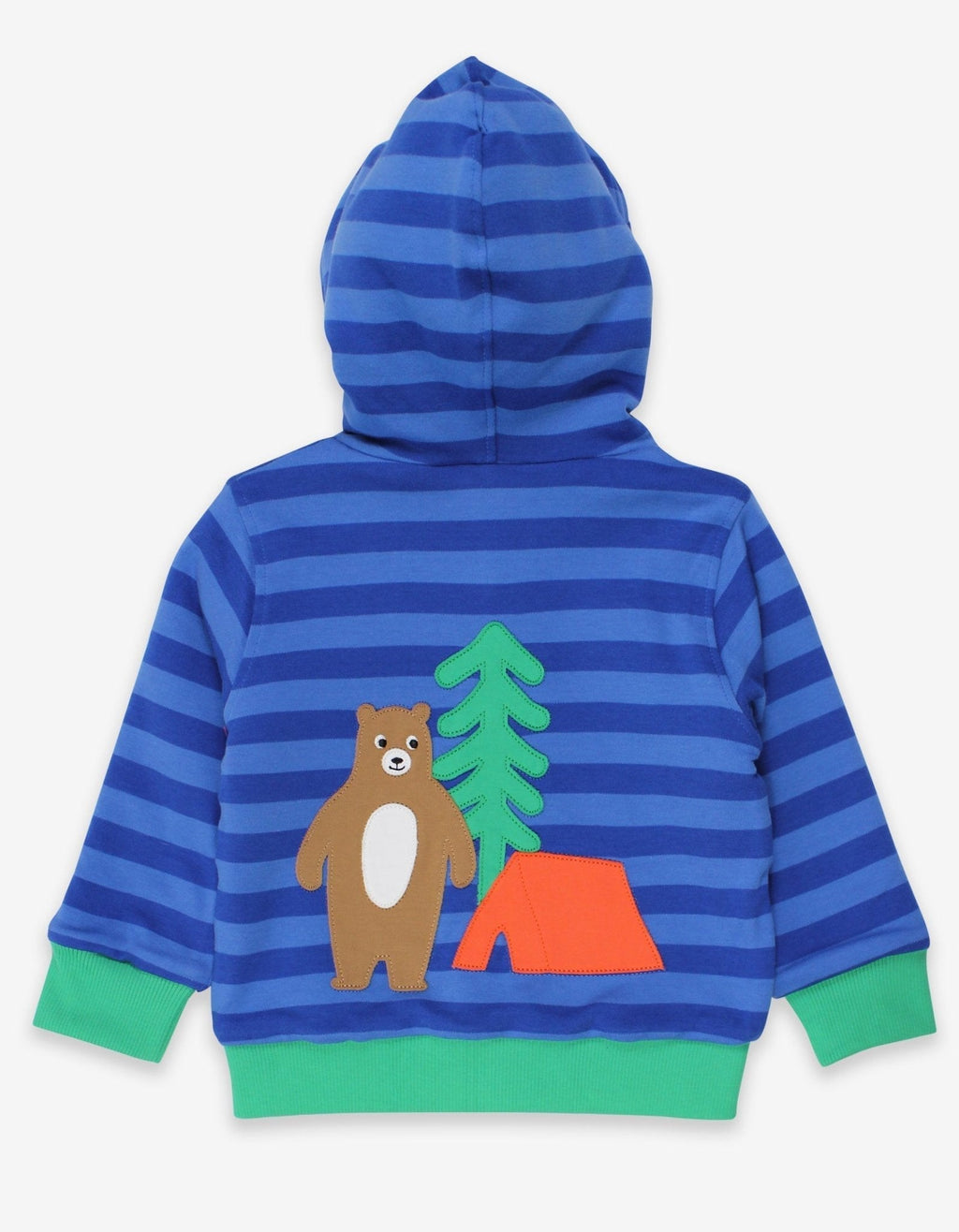 Toby Tiger Organic Applique Hoodie - Camping Bear - Baby&More