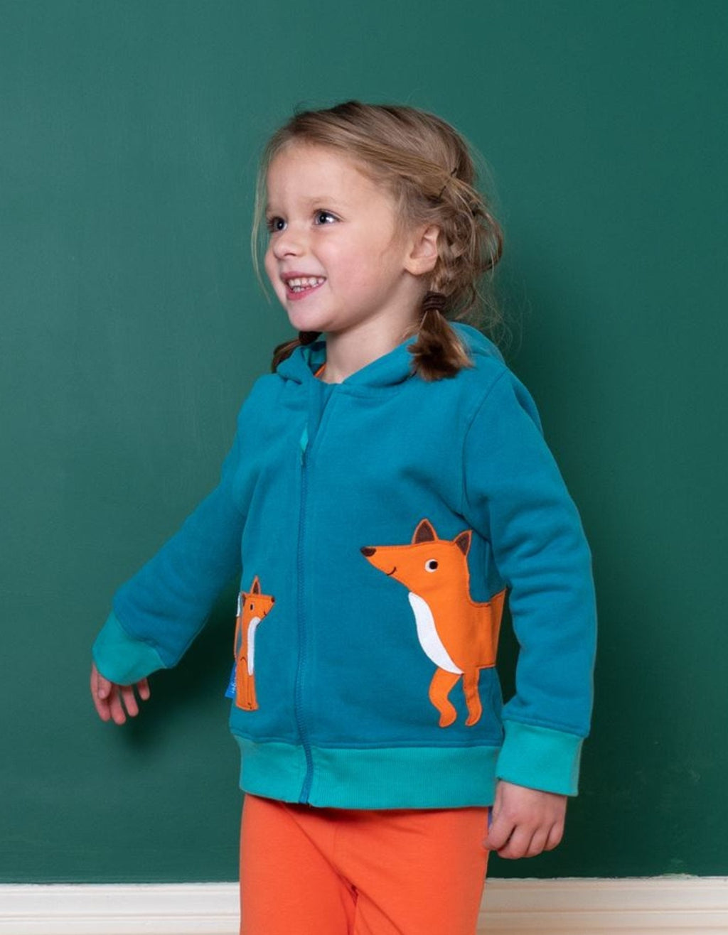 Toby Tiger Organic Applique Hoodie - Fox - Baby&More