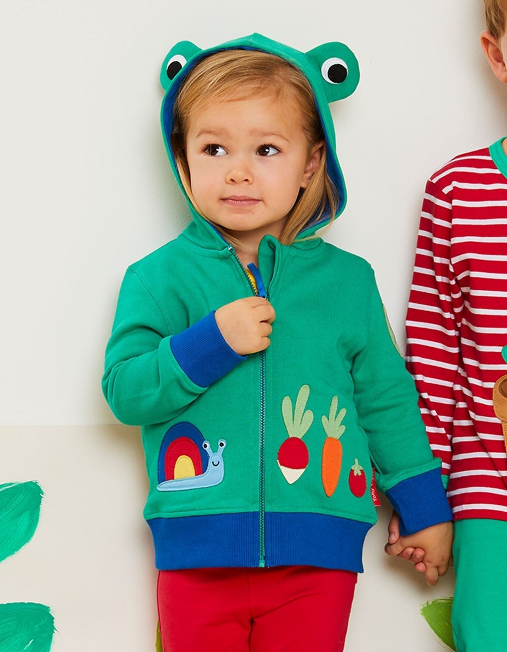 Toby Tiger Organic Applique Hoodie - Frog - Baby&More