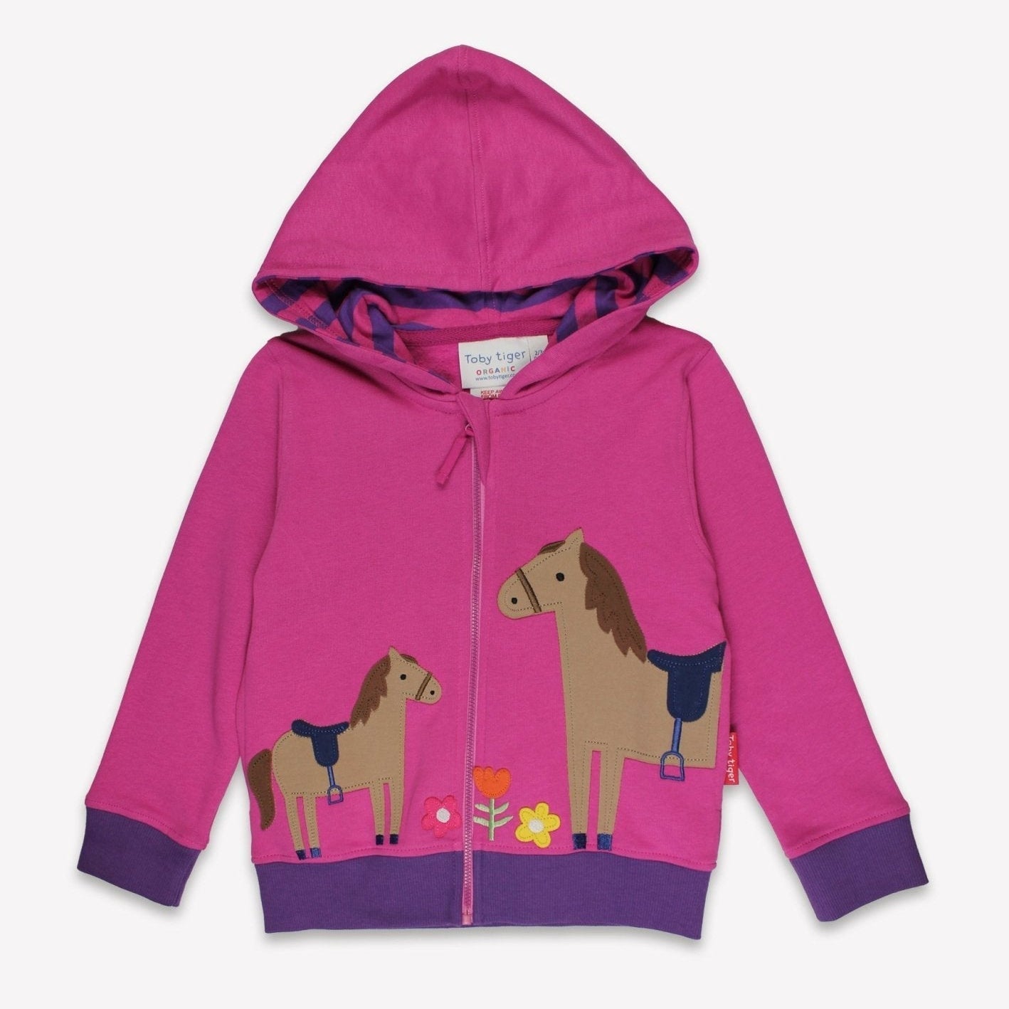 Toby Tiger Organic Applique Hoodie - Hillside Pony - Baby&More