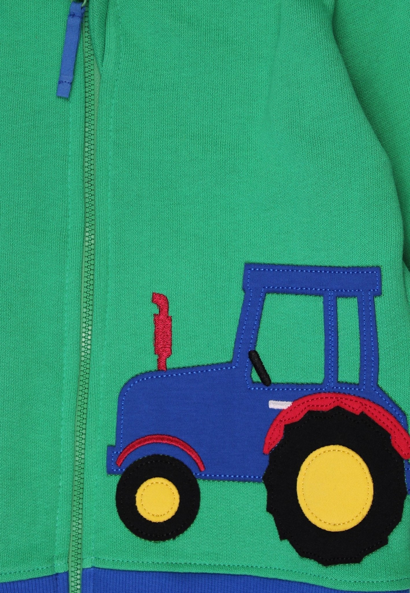 Toby Tiger Organic Applique Hoodie - Hillside Tractor - Baby&More