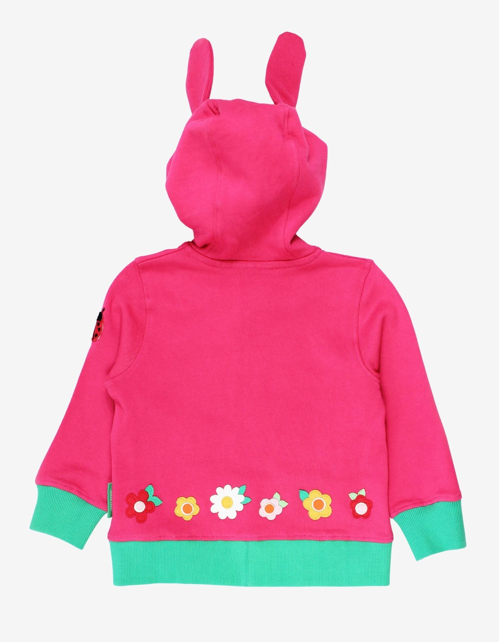 Toby Tiger Organic Applique Hoodie - Leaping Bunny - Baby&More