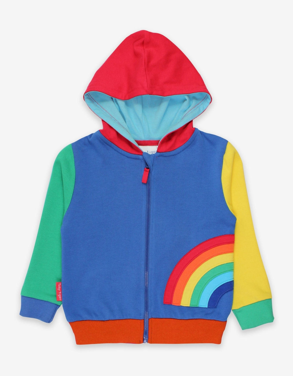 Toby Tiger Organic Applique Hoodie - Rainbow - Baby&More