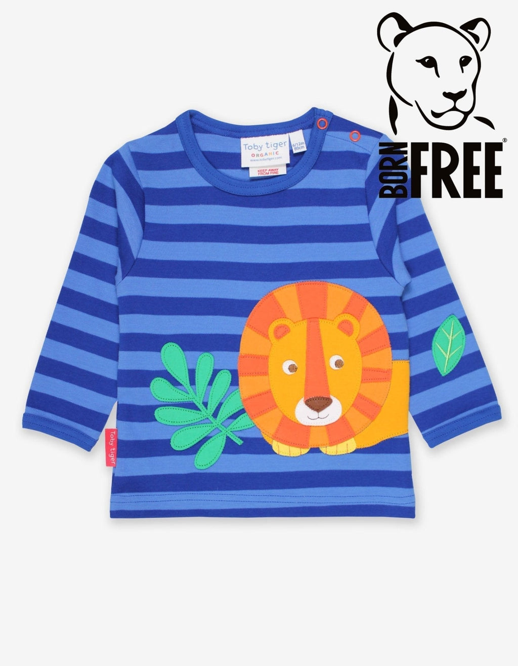 Toby Tiger Organic Applique Long - Sleeved T-Shirt - Born Free Lion - Baby&More