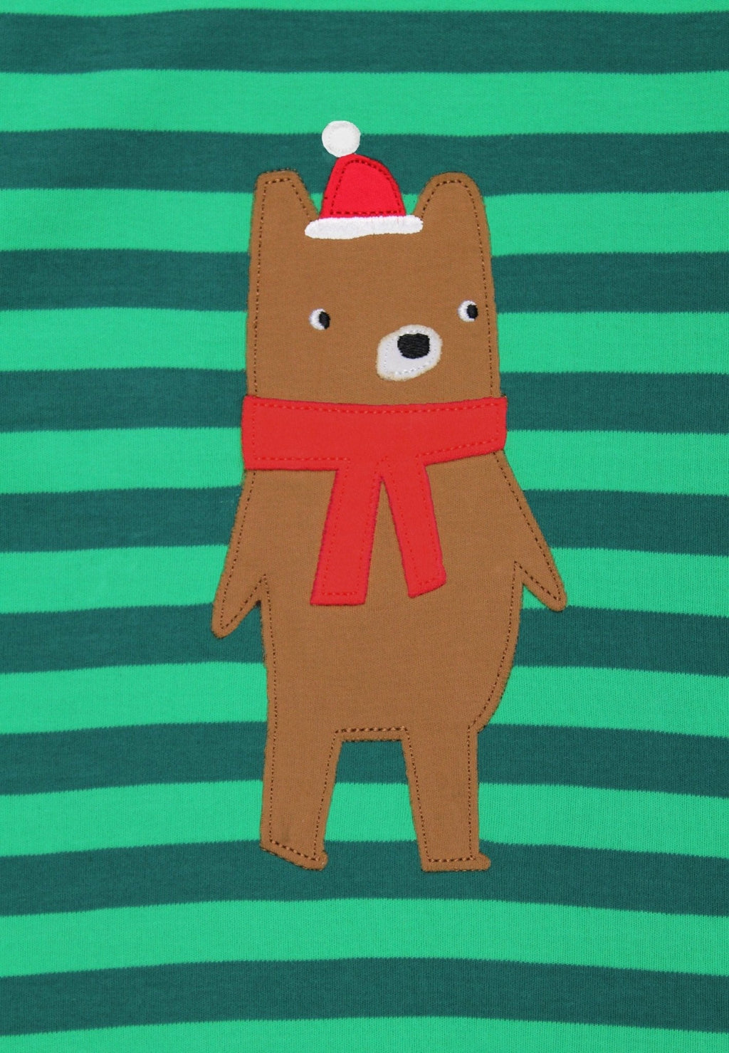 Toby Tiger Organic Applique Long - Sleeved T-Shirt - Christmas Bear - Baby&More