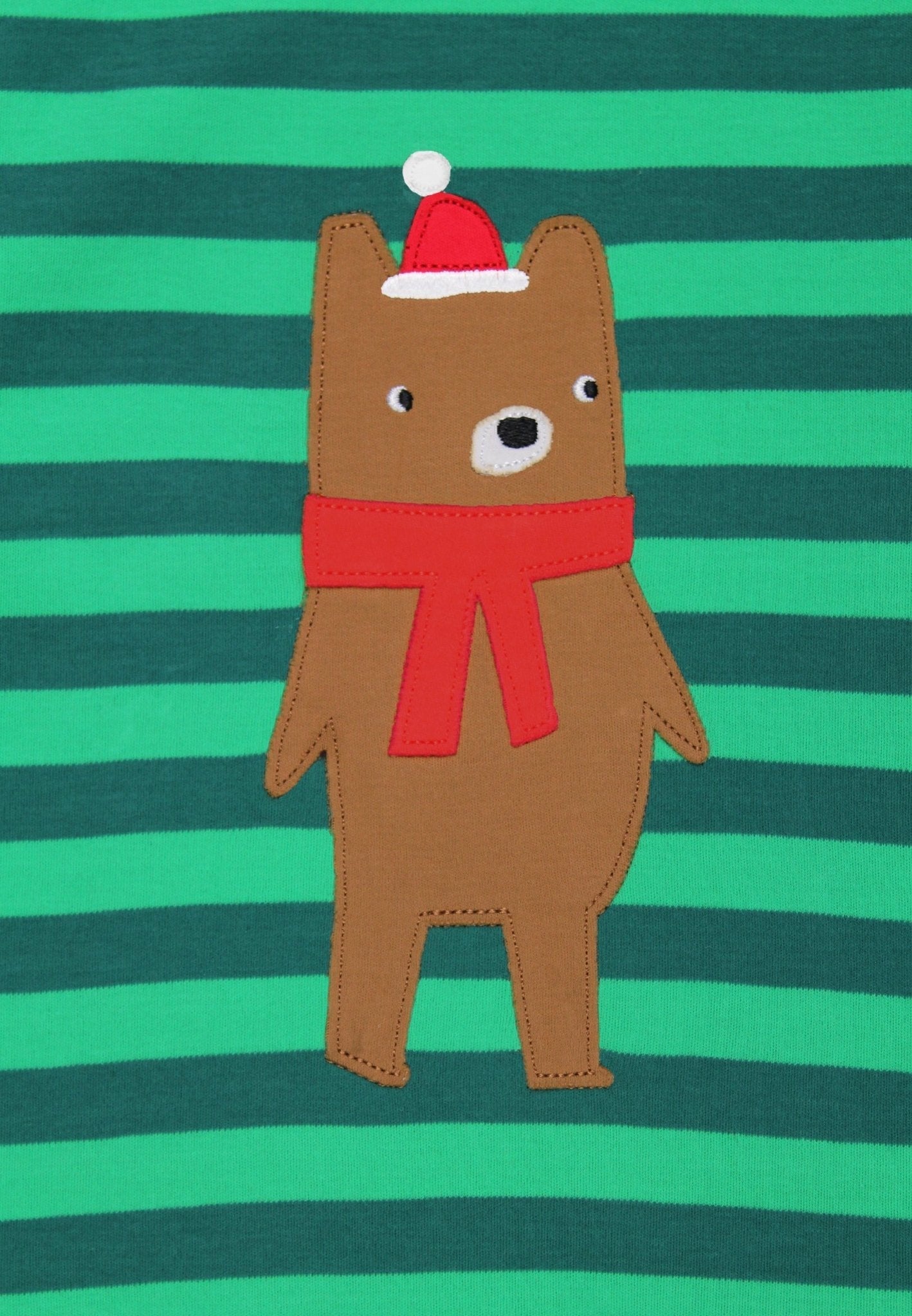 Toby Tiger Organic Applique Long - Sleeved T-Shirt - Christmas Bear - Baby&More