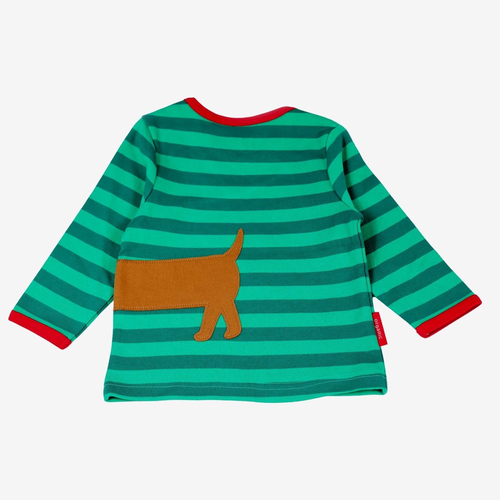 Toby Tiger Organic Applique Long - Sleeved T-Shirt - Christmas Saudage Dog - Baby&More