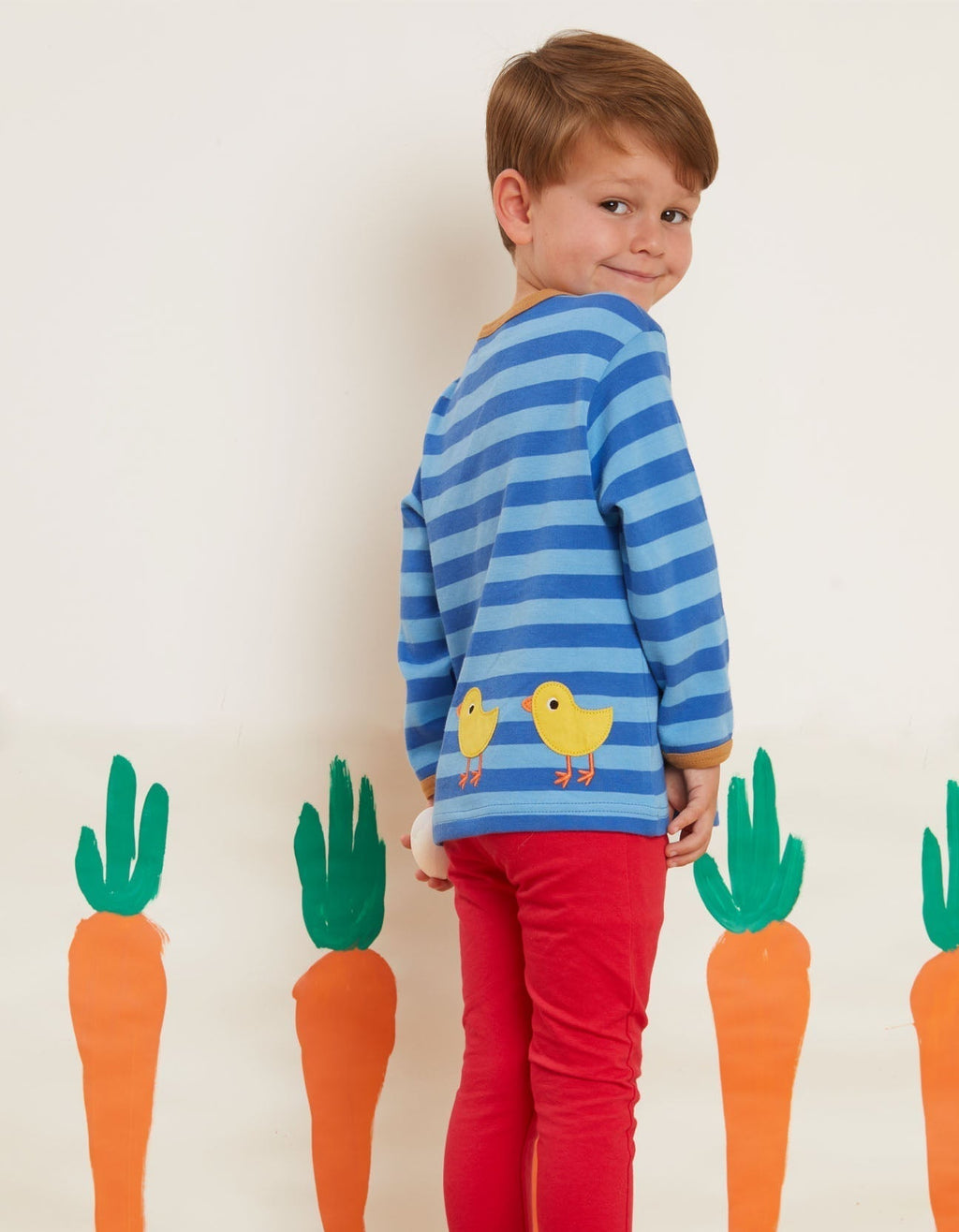 Toby Tiger Organic Applique Long - Sleeved T-Shirt - Clucky Chicken with Flap - Baby&More